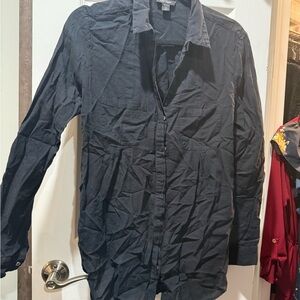 Lord & Taylor Black Women's Button-Down Shirt